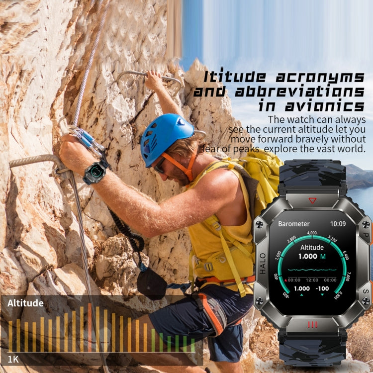 KR80 Smartwatch Desportivo 2,0 polegadas BT5.1 IP67, Suporta Chamadas Bluetooth / Sono / Oxigénio no Sangue / Frequência Cardíaca / Pressão Arterial