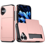 Capa de telemóvel armadura anti-choque com slot para cartão, para iPhone 16