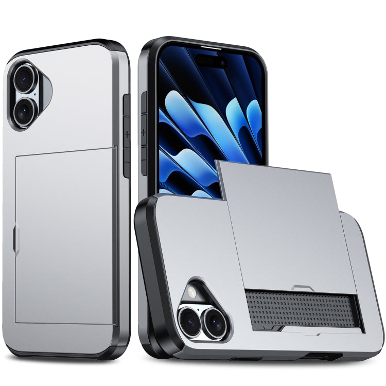 Capa de telemóvel armadura anti-choque com slot para cartão, para iPhone Air, para iPhone 16 Pro Max, para iPhone 16 Pro, para iPhone 16 Plus