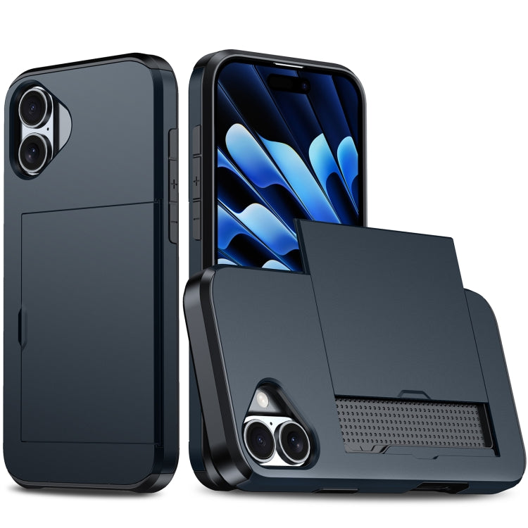 Capa de telemóvel armadura anti-choque com slot para cartão, para iPhone Air, para iPhone 16 Pro Max, para iPhone 16 Pro, para iPhone 16 Plus