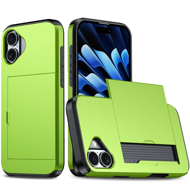 Capa de telemóvel armadura anti-choque com slot para cartão, para iPhone Air, para iPhone 16 Pro Max, para iPhone 16 Pro, para iPhone 16 Plus