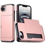 Capa de Telemóvel Blindada Antichoque com Slot para Cartão, Para iPhone 17e / 16e, Para iPhone 17 Pro Max, Para iPhone 17 Pro, Para iPhone 17