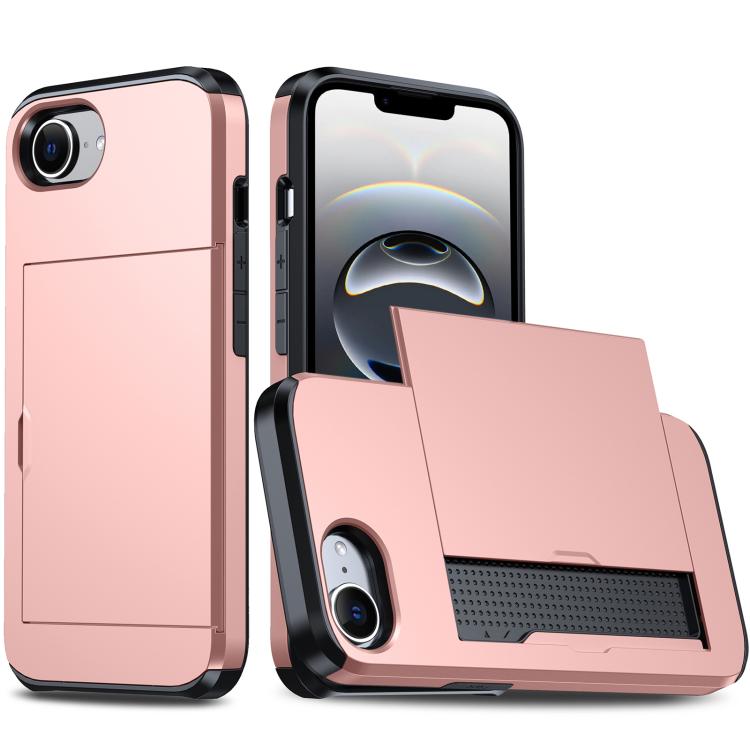Capa de Telemóvel Blindada Antichoque com Slot para Cartão, Para iPhone 17e / 16e, Para iPhone 17 Pro Max, Para iPhone 17 Pro, Para iPhone 17