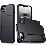 Capa de Telemóvel Blindada Antichoque com Slot para Cartão, Para iPhone 17e / 16e, Para iPhone 17 Pro Max, Para iPhone 17 Pro, Para iPhone 17