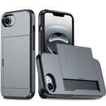 Capa de Telemóvel Blindada Antichoque com Slot para Cartão, Para iPhone 17e / 16e, Para iPhone 17 Pro Max, Para iPhone 17 Pro, Para iPhone 17