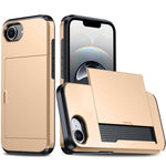 Capa de Telemóvel Blindada Antichoque com Slot para Cartão, Para iPhone 17e / 16e, Para iPhone 17 Pro Max, Para iPhone 17 Pro, Para iPhone 17