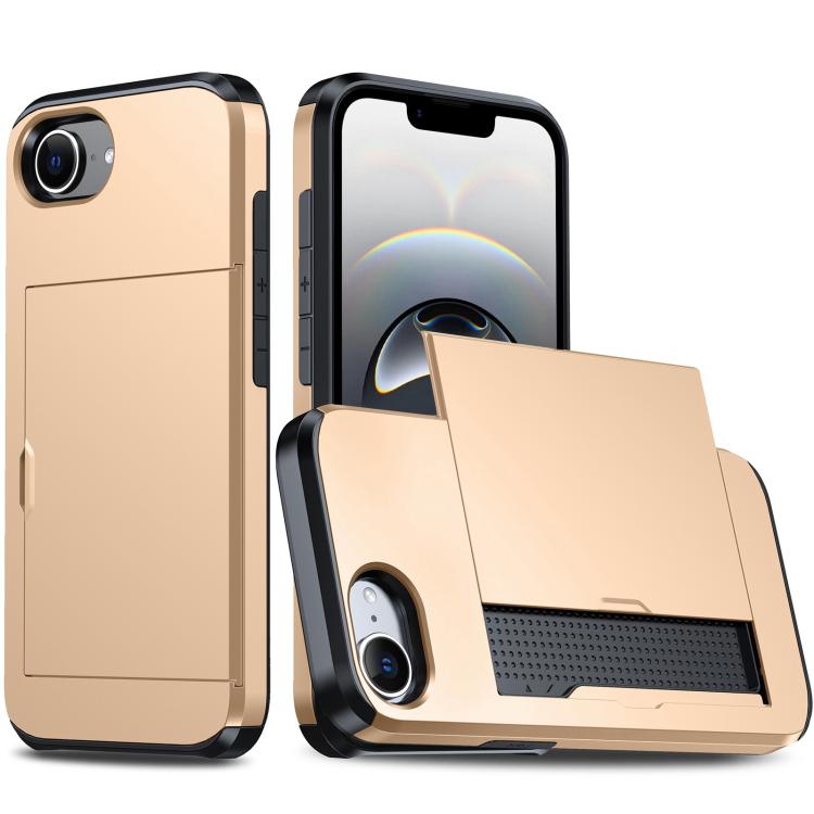 Capa de Telemóvel Blindada Antichoque com Slot para Cartão, Para iPhone 17e / 16e, Para iPhone 17 Pro Max, Para iPhone 17 Pro, Para iPhone 17
