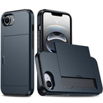 Capa de Telemóvel Blindada Antichoque com Slot para Cartão, Para iPhone 17e / 16e, Para iPhone 17 Pro Max, Para iPhone 17 Pro, Para iPhone 17