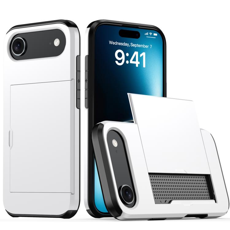 Capa de telemóvel armadura anti-choque com slot para cartão, para iPhone Air, para iPhone 16 Pro Max, para iPhone 16 Pro, para iPhone 16 Plus
