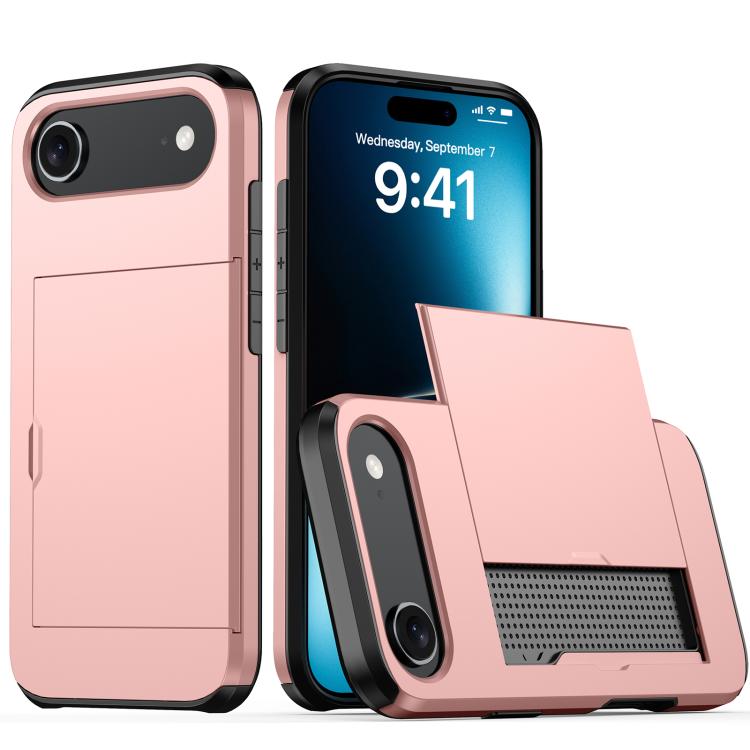 Capa de telemóvel armadura anti-choque com slot para cartão, para iPhone Air, para iPhone 16 Pro Max, para iPhone 16 Pro, para iPhone 16 Plus