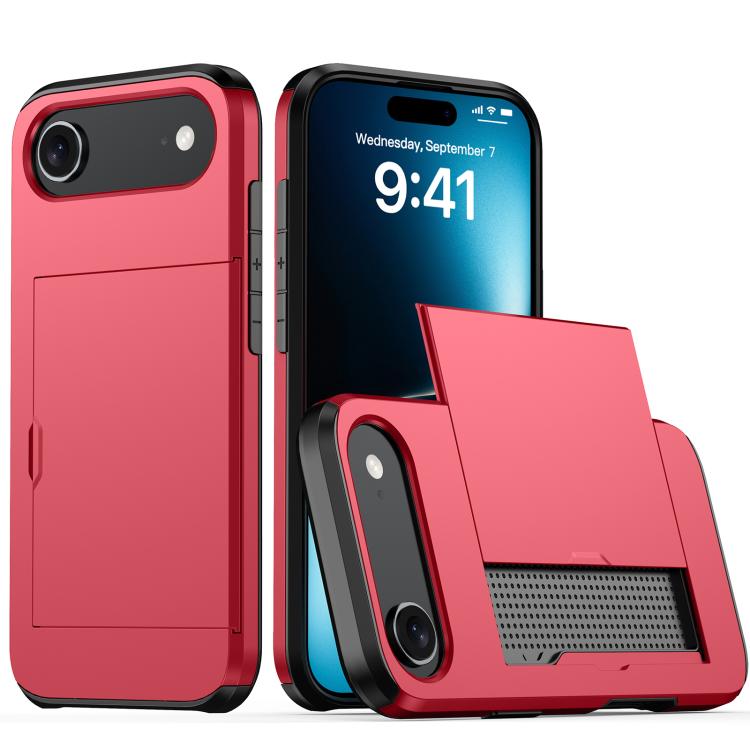 Capa de telemóvel armadura anti-choque com slot para cartão, para iPhone Air, para iPhone 16 Pro Max, para iPhone 16 Pro, para iPhone 16 Plus