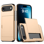 Capa de telemóvel armadura anti-choque com slot para cartão, para iPhone Air, para iPhone 16 Pro Max, para iPhone 16 Pro, para iPhone 16 Plus