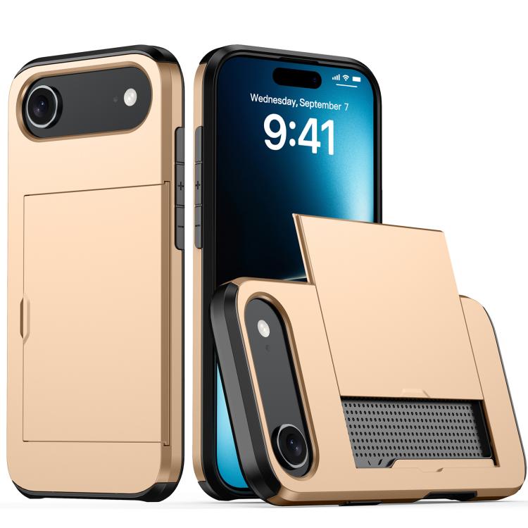 Capa de telemóvel armadura anti-choque com slot para cartão, para iPhone Air, para iPhone 16 Pro Max, para iPhone 16 Pro, para iPhone 16 Plus
