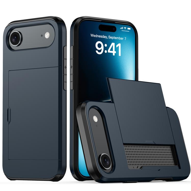 Capa de telemóvel armadura anti-choque com slot para cartão, para iPhone Air, para iPhone 16 Pro Max, para iPhone 16 Pro, para iPhone 16 Plus
