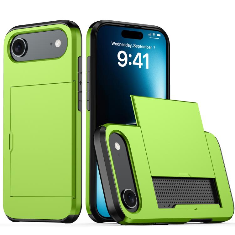 Capa de telemóvel armadura anti-choque com slot para cartão, para iPhone Air, para iPhone 16 Pro Max, para iPhone 16 Pro, para iPhone 16 Plus