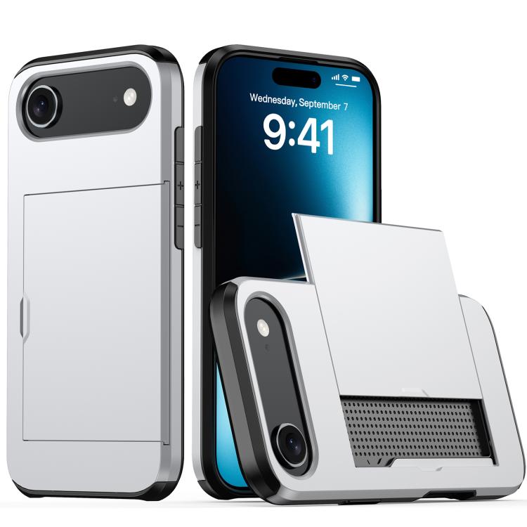 Capa de telemóvel armadura anti-choque com slot para cartão, para iPhone Air, para iPhone 16 Pro Max, para iPhone 16 Pro, para iPhone 16 Plus