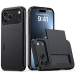 Capa de Telemóvel Blindada Antichoque com Slot para Cartão, Para iPhone 17e / 16e, Para iPhone 17 Pro Max, Para iPhone 17 Pro, Para iPhone 17