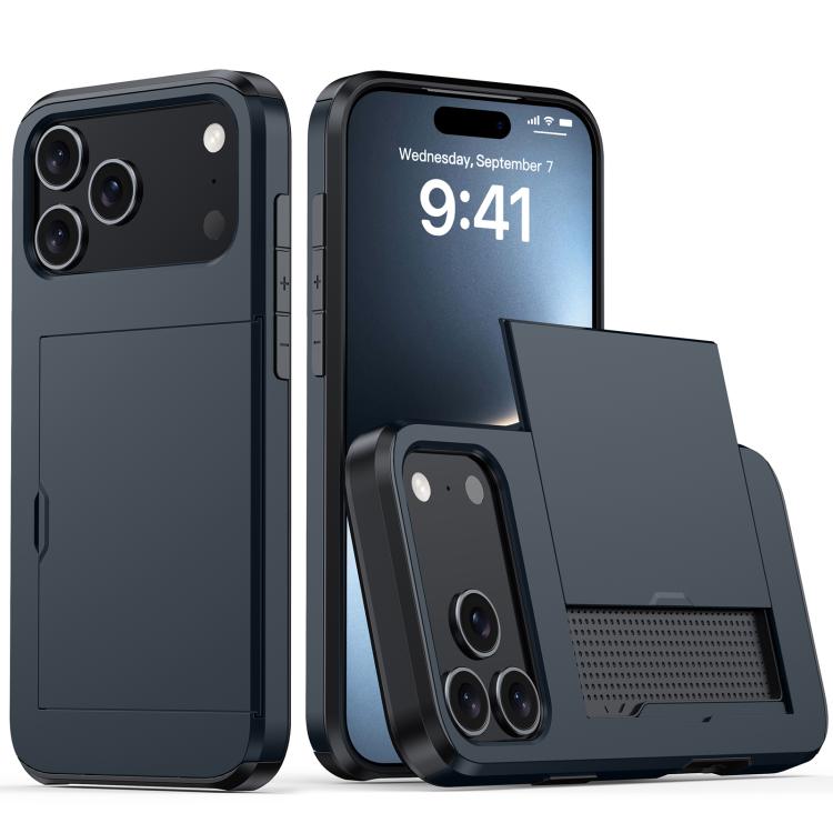 Capa de Telemóvel Blindada Antichoque com Slot para Cartão, Para iPhone 17e / 16e, Para iPhone 17 Pro Max, Para iPhone 17 Pro, Para iPhone 17