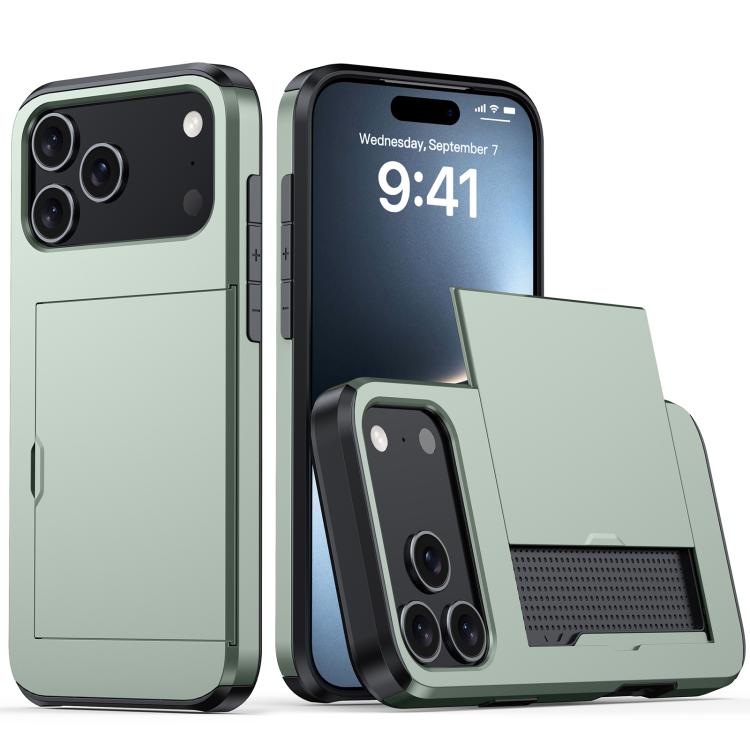Capa de Telemóvel Blindada Antichoque com Slot para Cartão, Para iPhone 17e / 16e, Para iPhone 17 Pro Max, Para iPhone 17 Pro, Para iPhone 17