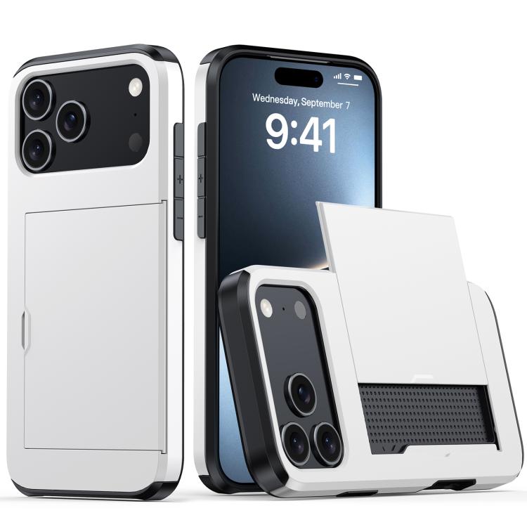 Capa de Telemóvel Blindada Antichoque com Slot para Cartão, Para iPhone 17e / 16e, Para iPhone 17 Pro Max, Para iPhone 17 Pro, Para iPhone 17