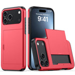 Capa de Telemóvel Blindada Antichoque com Slot para Cartão, Para iPhone 17e / 16e, Para iPhone 17 Pro Max, Para iPhone 17 Pro, Para iPhone 17