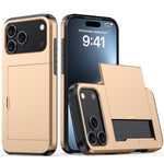 Capa de Telemóvel Blindada Antichoque com Slot para Cartão, Para iPhone 17e / 16e, Para iPhone 17 Pro Max, Para iPhone 17 Pro, Para iPhone 17