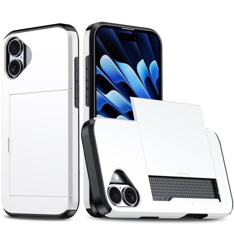 Capa de Telemóvel Blindada Antichoque com Slot para Cartão, Para iPhone 17e / 16e, Para iPhone 17 Pro Max, Para iPhone 17 Pro, Para iPhone 17