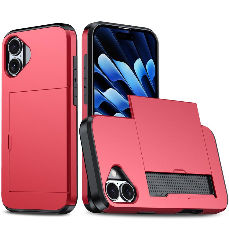 Capa de Telemóvel Blindada Antichoque com Slot para Cartão, Para iPhone 17e / 16e, Para iPhone 17 Pro Max, Para iPhone 17 Pro, Para iPhone 17