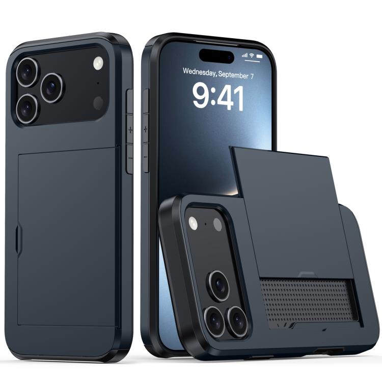Capa de Telemóvel Blindada Antichoque com Slot para Cartão, Para iPhone 17e / 16e, Para iPhone 17 Pro Max, Para iPhone 17 Pro, Para iPhone 17