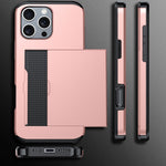 Capa de telemóvel armadura anti-choque com slot para cartão, para iPhone Air, para iPhone 16 Pro Max, para iPhone 16 Pro, para iPhone 16 Plus