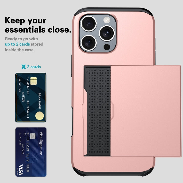 Capa de Telemóvel Blindada Antichoque com Slot para Cartão, Para iPhone 17e / 16e, Para iPhone 17 Pro Max, Para iPhone 17 Pro, Para iPhone 17