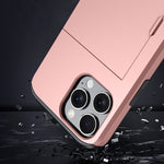 Capa de telemóvel armadura anti-choque com slot para cartão, para iPhone Air, para iPhone 16 Pro Max, para iPhone 16 Pro, para iPhone 16 Plus