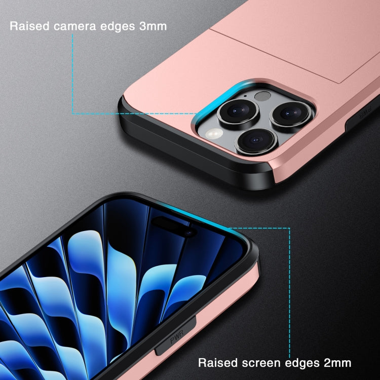 Capa de Telemóvel Blindada Antichoque com Slot para Cartão, Para iPhone 17e / 16e, Para iPhone 17 Pro Max, Para iPhone 17 Pro, Para iPhone 17
