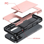 Capa de telemóvel armadura anti-choque com slot para cartão, para iPhone Air, para iPhone 16 Pro Max, para iPhone 16 Pro, para iPhone 16 Plus
