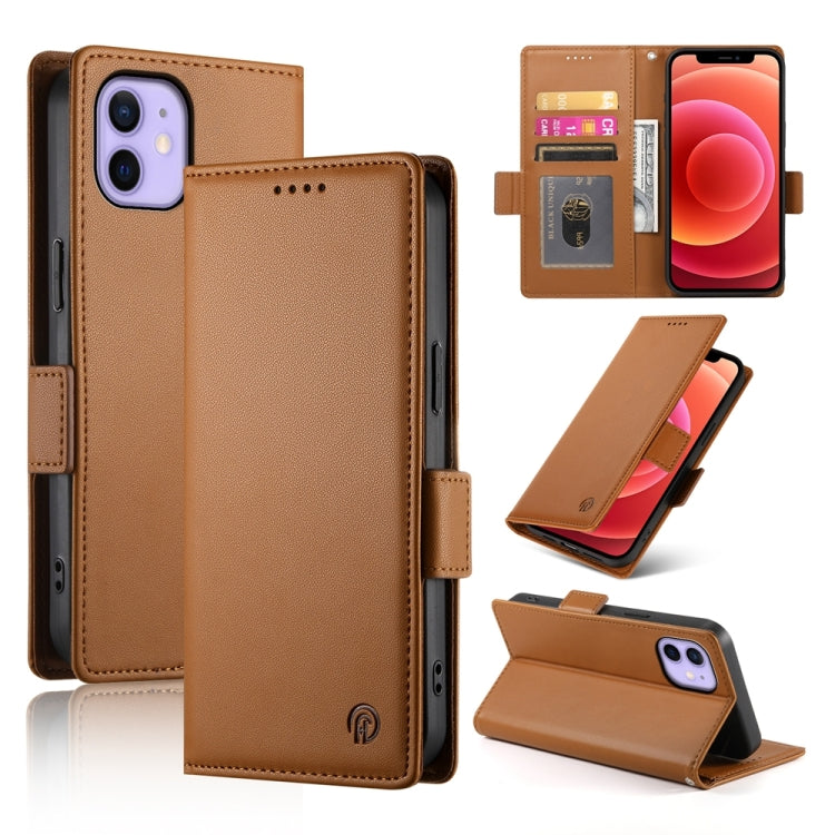 Side Buckle Magnetic Frosted Leather Phone Case, For iPhone 13 Pro Max, For iPhone 13 Pro, For iPhone 13, For iPhone 13 mini, For iPhone 12 / 12 Pro, For iPhone 12 Pro Max