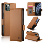 Capa para telemóvel em pele fosca magnética com fivela lateral, Para iPhone 12 mini, Para iPhone 11 Pro Max, Para iPhone 11, Para iPhone 11 Pro, Para iPhone X / XS, Para iPhone XR