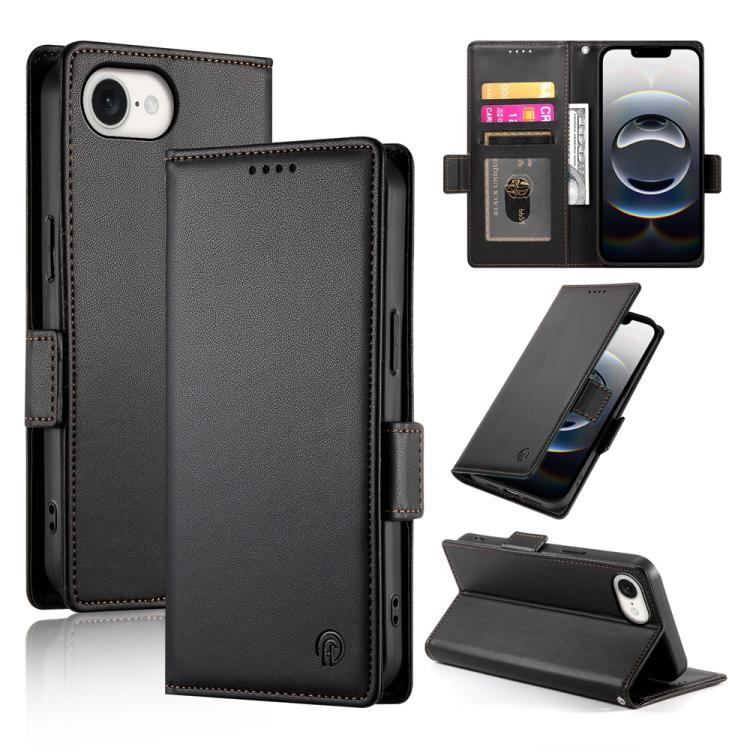 Capa para telemóvel em pele fosca magnética com fivela lateral, Para iPhone 17e / 16e, Para iPhone 17 Pro Max, Para iPhone 17 Pro, Para iPhone 17, Para iPhone Air, Para iPhone 16 Pro Max