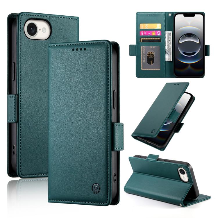 Capa para telemóvel em pele fosca magnética com fivela lateral, Para iPhone 17e / 16e, Para iPhone 17 Pro Max, Para iPhone 17 Pro, Para iPhone 17, Para iPhone Air, Para iPhone 16 Pro Max