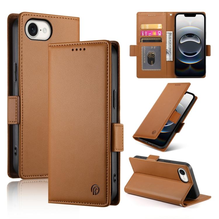 Capa para telemóvel em pele fosca magnética com fivela lateral, Para iPhone 17e / 16e, Para iPhone 17 Pro Max, Para iPhone 17 Pro, Para iPhone 17, Para iPhone Air, Para iPhone 16 Pro Max