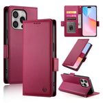 Capa para telemóvel em pele fosca magnética com fivela lateral, Para iPhone 16 Pro, Para iPhone 16 Plus, Para iPhone 16, Para iPhone 15 Pro Max, Para iPhone 15 Pro, Para iPhone 15 Plus