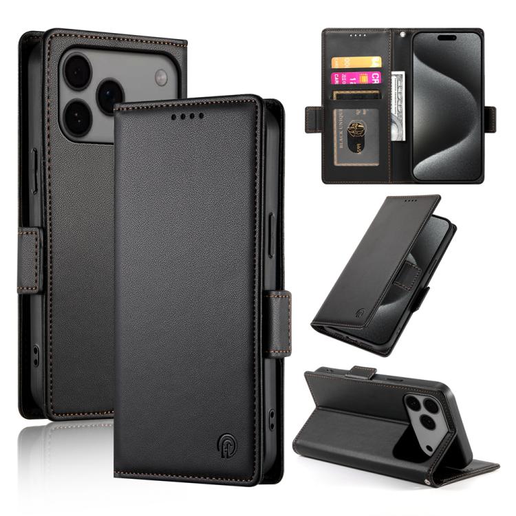 Capa para telemóvel em pele fosca magnética com fivela lateral, Para iPhone 17e / 16e, Para iPhone 17 Pro Max, Para iPhone 17 Pro, Para iPhone 17, Para iPhone Air, Para iPhone 16 Pro Max