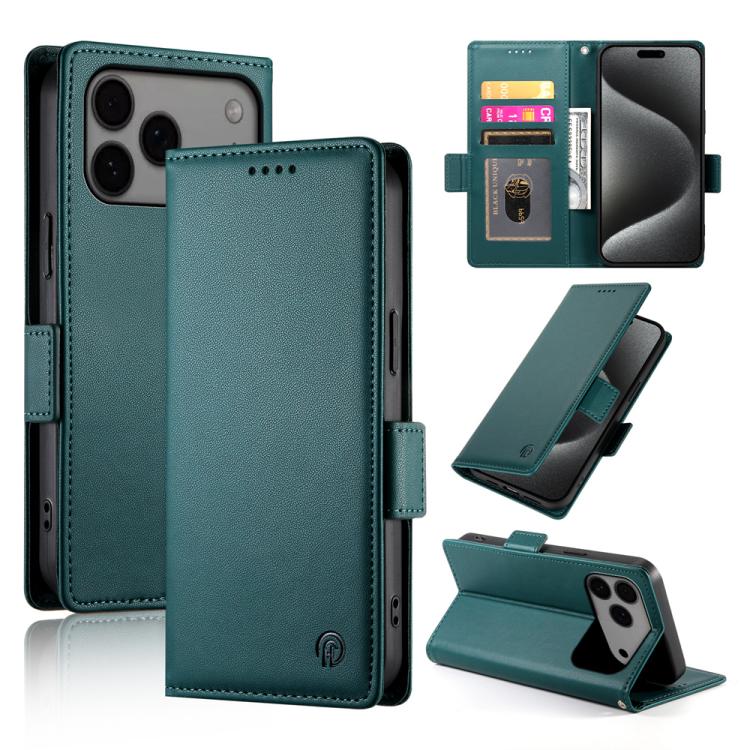 Capa para telemóvel em pele fosca magnética com fivela lateral, Para iPhone 17e / 16e, Para iPhone 17 Pro Max, Para iPhone 17 Pro, Para iPhone 17, Para iPhone Air, Para iPhone 16 Pro Max