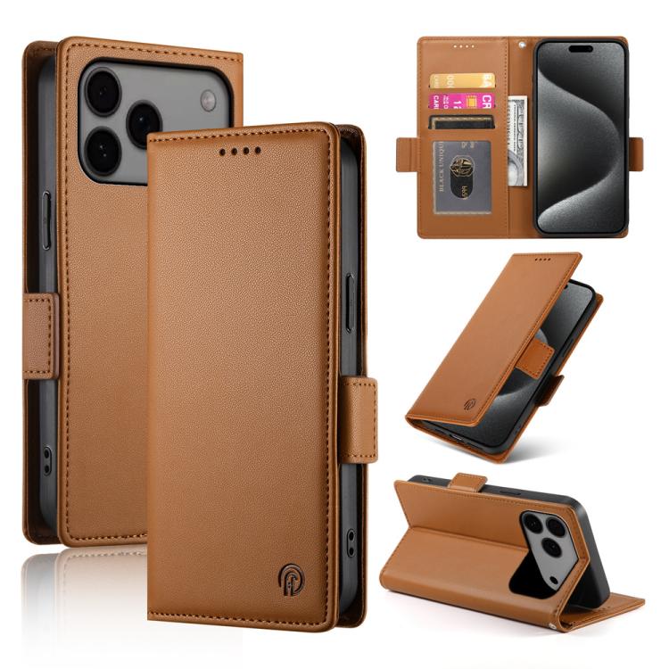 Capa para telemóvel em pele fosca magnética com fivela lateral, Para iPhone 17e / 16e, Para iPhone 17 Pro Max, Para iPhone 17 Pro, Para iPhone 17, Para iPhone Air, Para iPhone 16 Pro Max