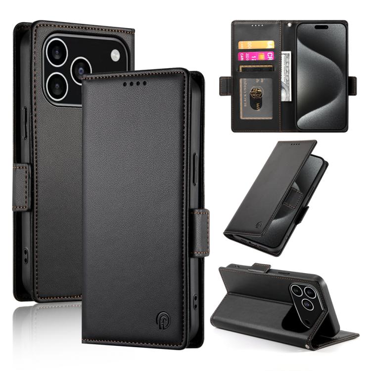Capa para telemóvel em pele fosca magnética com fivela lateral, Para iPhone 17e / 16e, Para iPhone 17 Pro Max, Para iPhone 17 Pro, Para iPhone 17, Para iPhone Air, Para iPhone 16 Pro Max