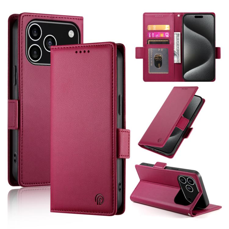 Capa para telemóvel em pele fosca magnética com fivela lateral, Para iPhone 17e / 16e, Para iPhone 17 Pro Max, Para iPhone 17 Pro, Para iPhone 17, Para iPhone Air, Para iPhone 16 Pro Max