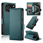 Capa para telemóvel em pele fosca magnética com fivela lateral, Para iPhone 17e / 16e, Para iPhone 17 Pro Max, Para iPhone 17 Pro, Para iPhone 17, Para iPhone Air, Para iPhone 16 Pro Max