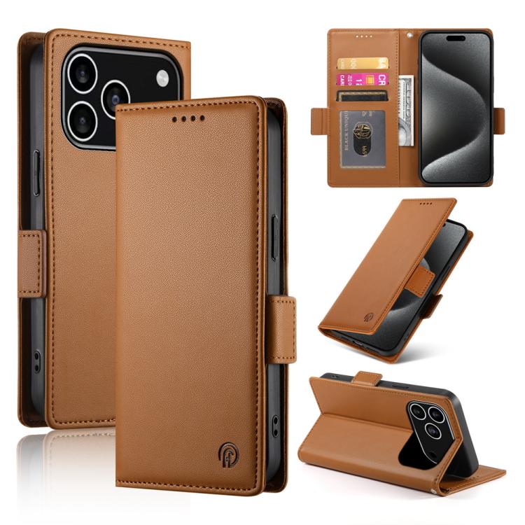 Capa para telemóvel em pele fosca magnética com fivela lateral, Para iPhone 17e / 16e, Para iPhone 17 Pro Max, Para iPhone 17 Pro, Para iPhone 17, Para iPhone Air, Para iPhone 16 Pro Max