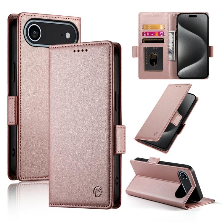Capa para telemóvel em pele fosca magnética com fivela lateral, Para iPhone 17e / 16e, Para iPhone 17 Pro Max, Para iPhone 17 Pro, Para iPhone 17, Para iPhone Air, Para iPhone 16 Pro Max