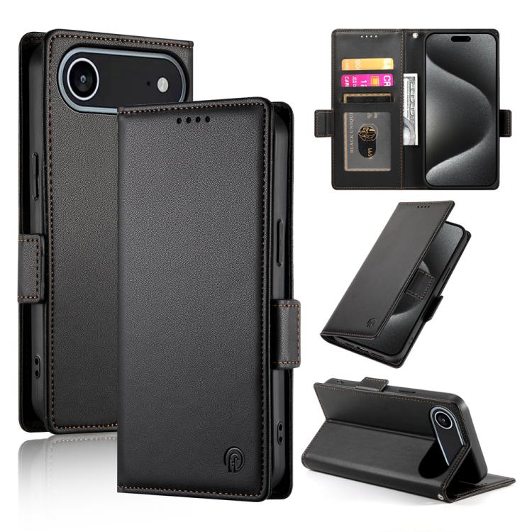 Capa para telemóvel em pele fosca magnética com fivela lateral, Para iPhone 17e / 16e, Para iPhone 17 Pro Max, Para iPhone 17 Pro, Para iPhone 17, Para iPhone Air, Para iPhone 16 Pro Max