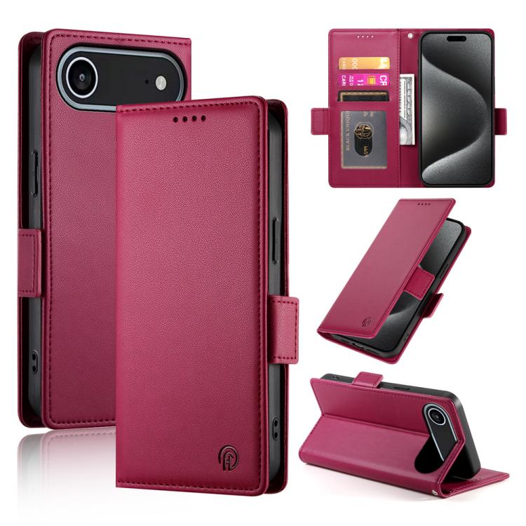 Capa para telemóvel em pele fosca magnética com fivela lateral, Para iPhone 17e / 16e, Para iPhone 17 Pro Max, Para iPhone 17 Pro, Para iPhone 17, Para iPhone Air, Para iPhone 16 Pro Max